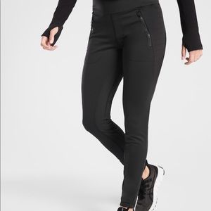 Athleta Peak Hybrid Fleece legging - Black